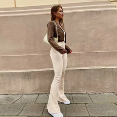 Skinny Hollow Bandage Overalls Stretch Bodycon Jumpsuit