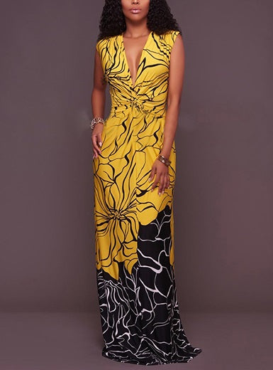 Sleeveless Floral Maxi Dress