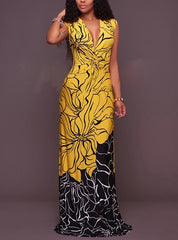 Sleeveless Floral Maxi Dress