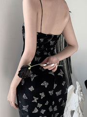 Sleeveless Korean Velvet Split Maxi Dress