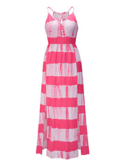 Sleeveless Stripes Beach Maxi Dresses