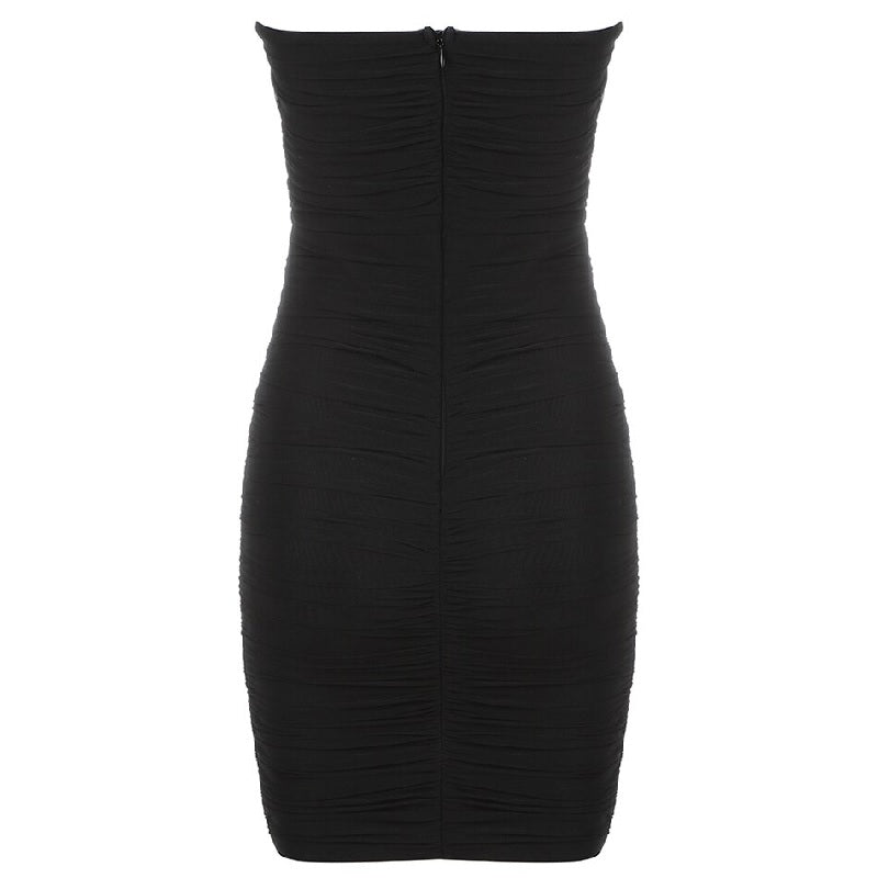 Sleeveless Vesitido Strapless Mini Celebrity Party Bodycon Dress