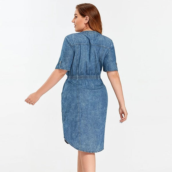 Slim Fit Casual Woven Denim Dress