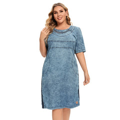 Slim Fit Dress Casual Woven Denim Short