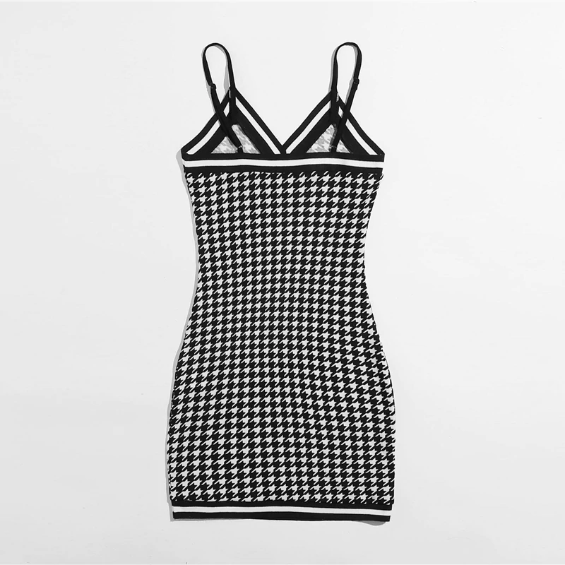 Spaghetti Strap V-Neck Slim Fit Pencil Short Pencil Dresses