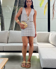 Slim Print Sleeveless Tank Top With High Waist Mini Skirt Streetwear Two Pieces Set
