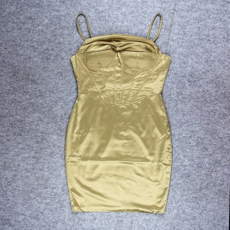Spaghetti Strap Drape Ruched Party Dresses