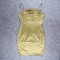 Spaghetti Strap Drape Ruched Party Dresses