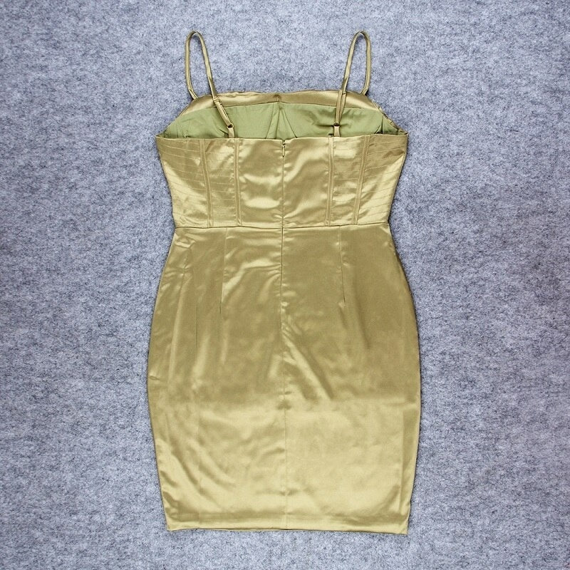 Spaghetti Strap Drape Ruched Party Dresses