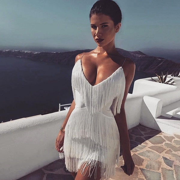 Spaghetti Strap Dresses Sleeveless Solid Elegant Club Party