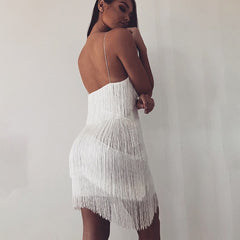 Spaghetti Strap Dresses Sleeveless Solid Elegant Club Party