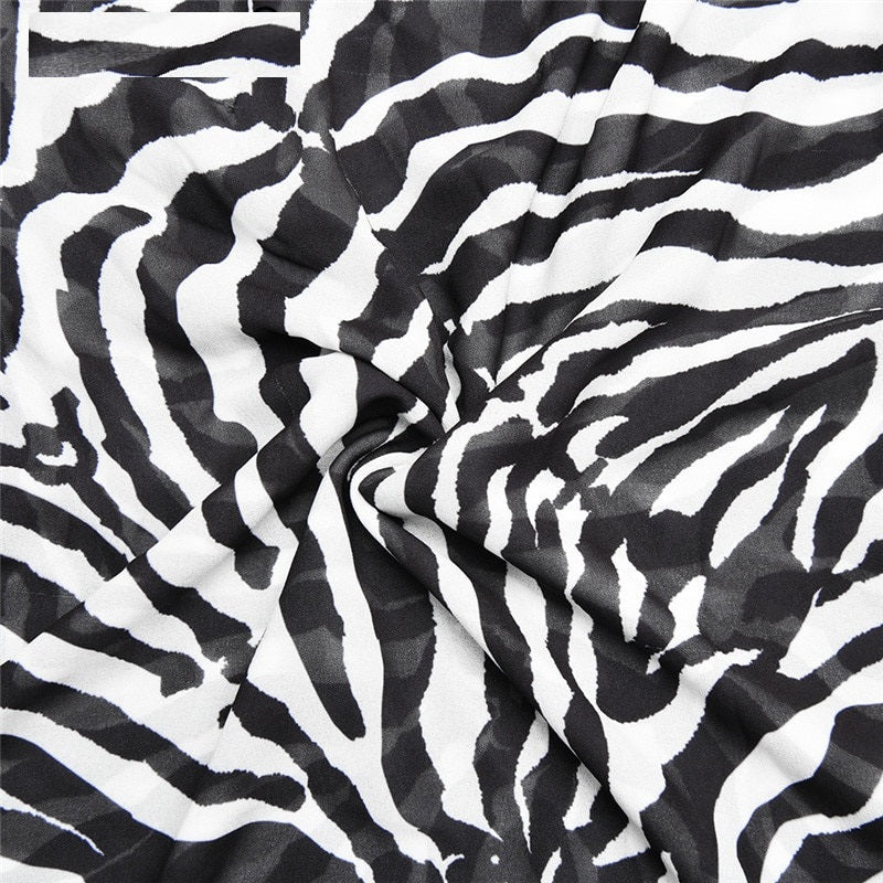 Spaghetti Strap Zebra Print Dress