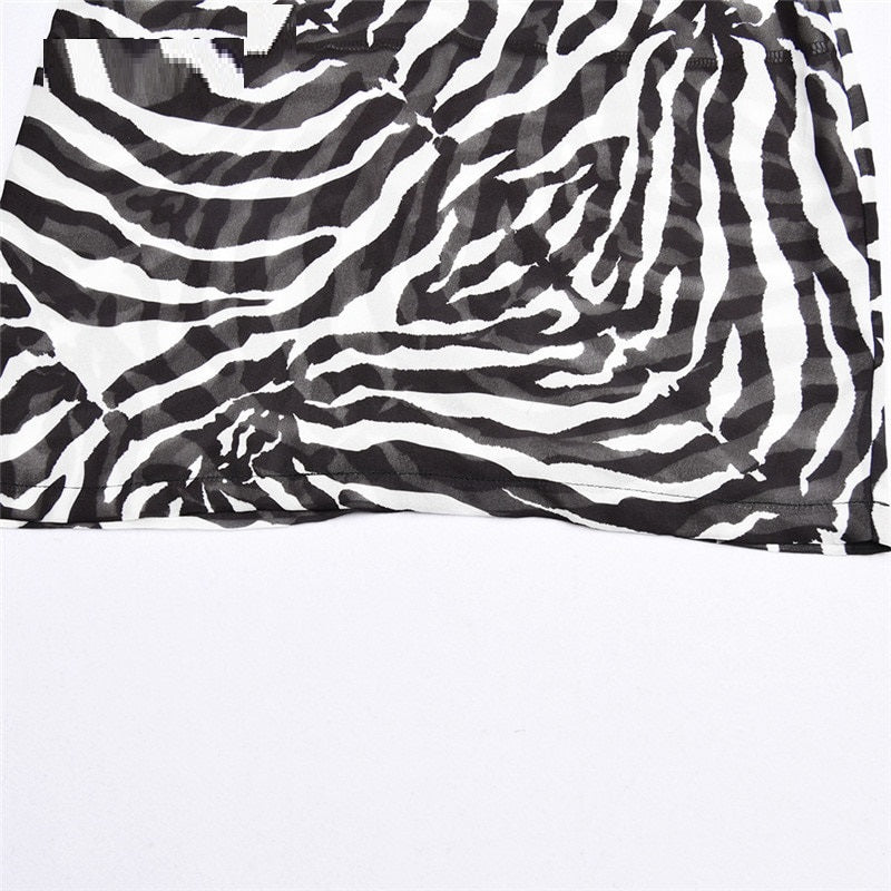 Spaghetti Strap Zebra Print Dress