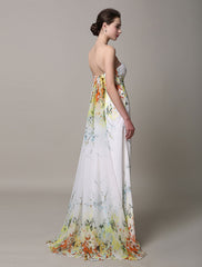 Split Strapless Silk Like Satin Prom Dress