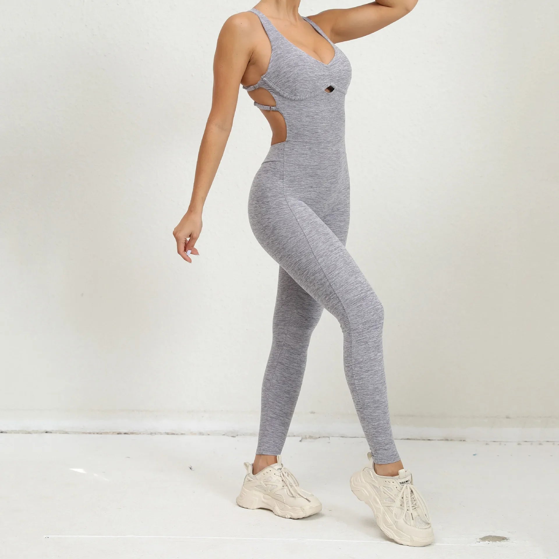 Sports Overalls Push Up Sporty Jumpsuit Backless Sportswear Gym Yoga Clothing