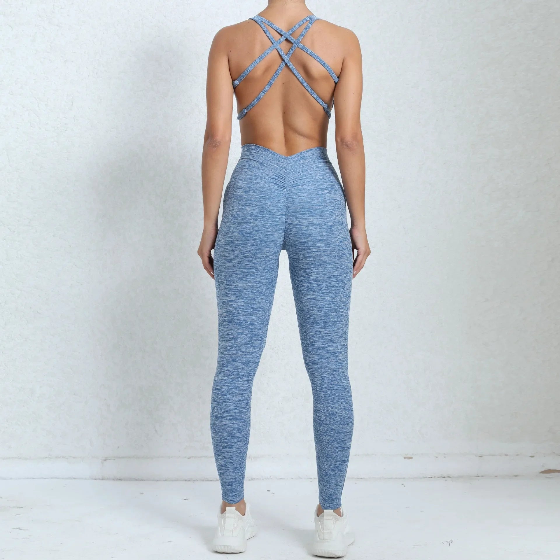 Sports Overalls Push Up Sporty Jumpsuit Backless Sportswear Gym Yoga Clothing