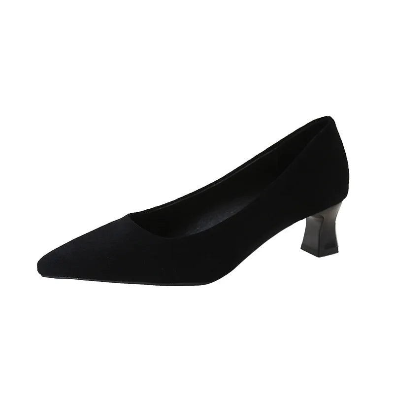 Spring Design Leopard Print Pumps Plus Size Pointed Toe Thin Low Heel