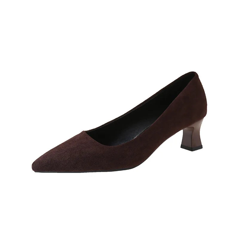 Spring Design Leopard Print Pumps Plus Size Pointed Toe Thin Low Heel