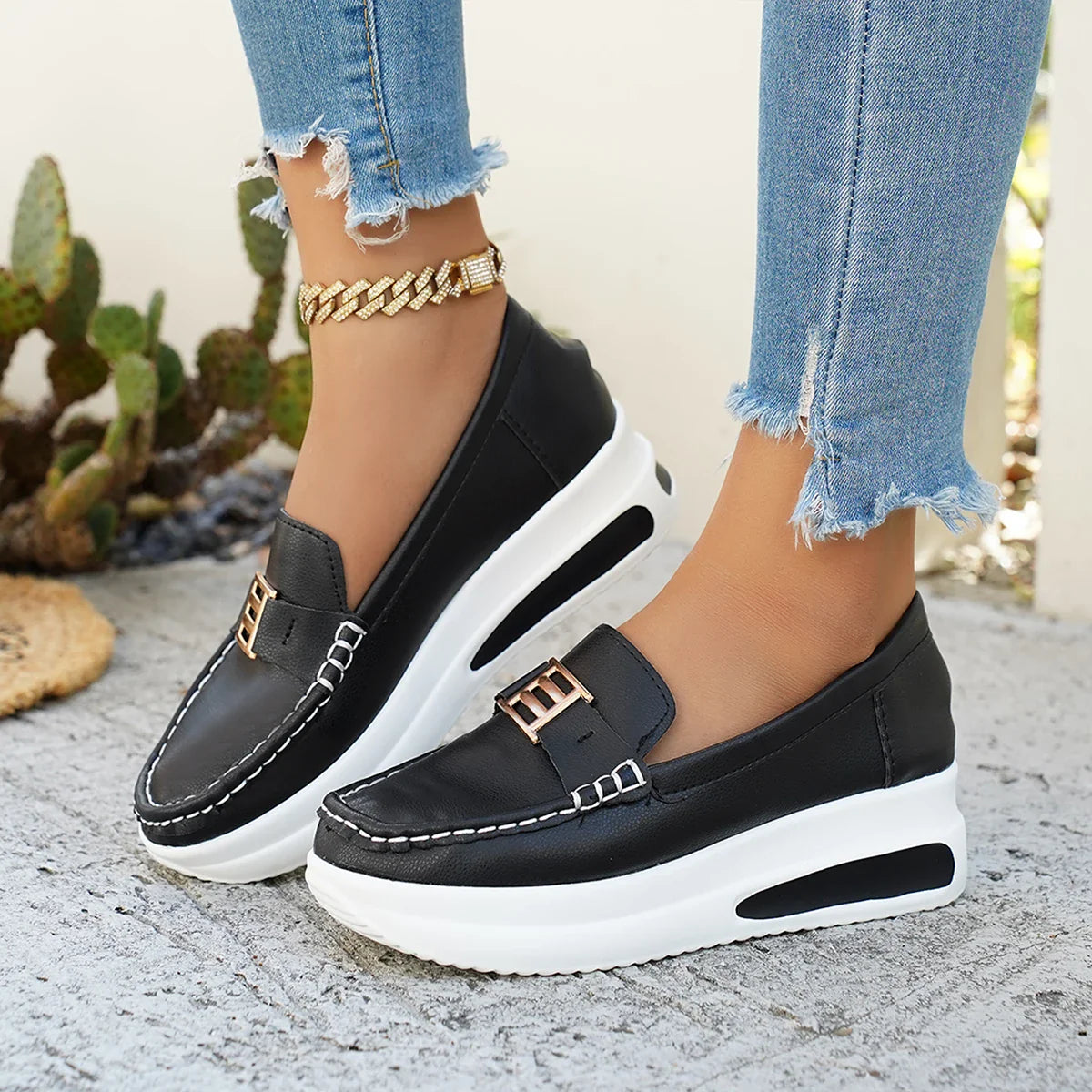 Spring Platform Comfortable Sneakers Thick Bottem Casual Shoes