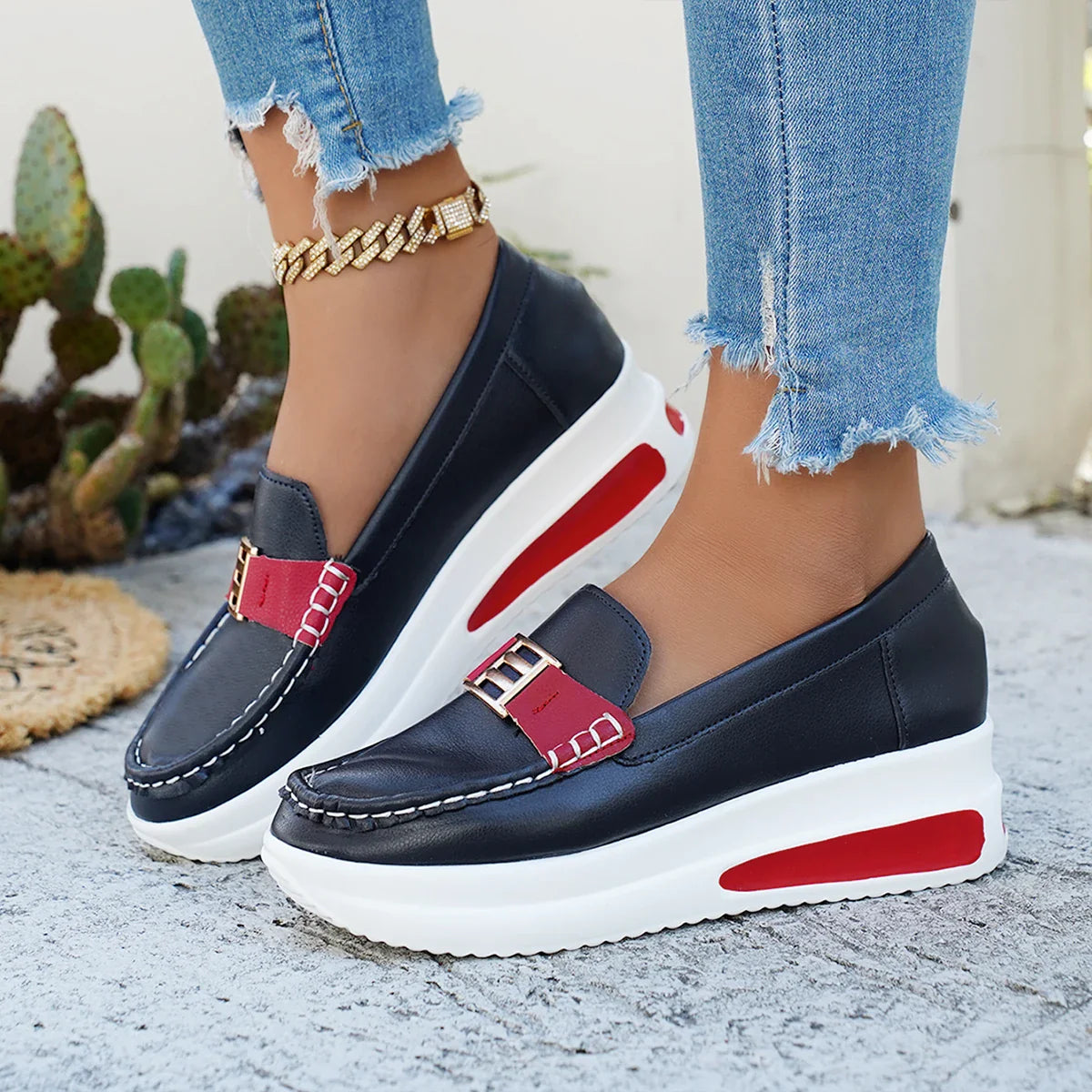 Spring Platform Comfortable Sneakers Thick Bottem Casual Shoes