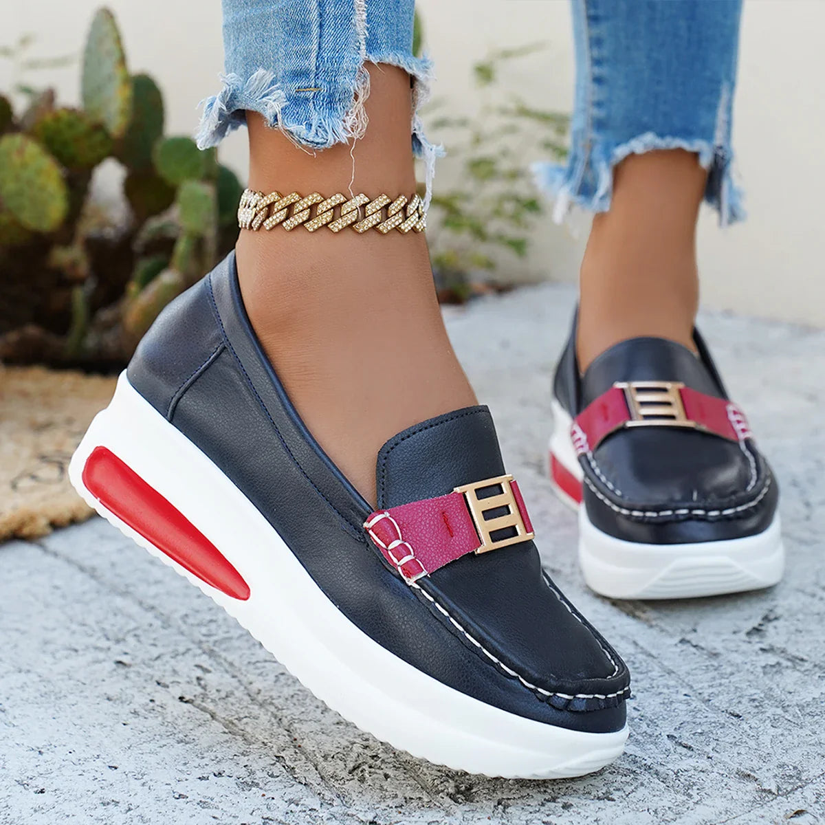 Spring Platform Comfortable Sneakers Thick Bottem Casual Shoes