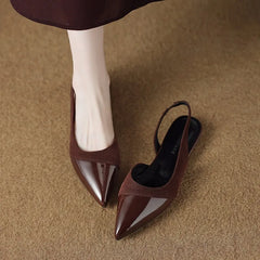 Spring Sandal Pointed Toe Shallow Slip on Dress Mules Shoes