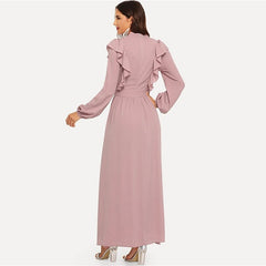 Spring Solid Elegant Maxi Dresses