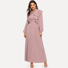 Spring Solid Elegant Maxi Dresses