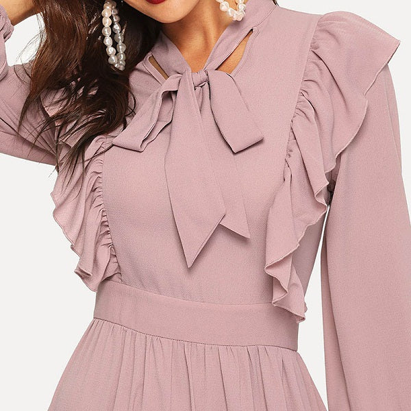 Spring Solid Elegant Maxi Dresses