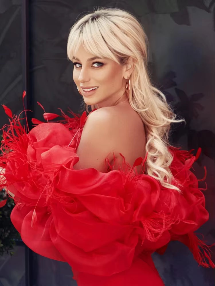 Strapless Asymmetric Ruffle Off Shoulder Ruffle Feathers Bodycon Mini Dress