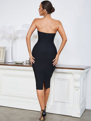 Strapless Sleeveless Semi Formal Dress