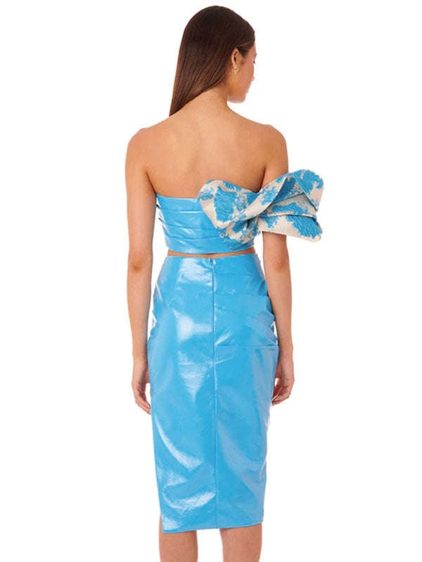 Strapless Sleeveless Semi Formal Party Dress