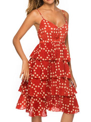 Straps Neck Polka Dot Beach Dress