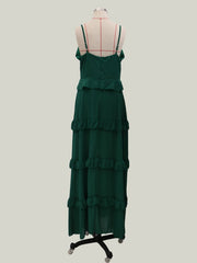 Straps Neck Sleeveless Polyester Floor Length Maxi Dresses