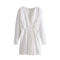 Stylish V Neck Casual Mini Dress