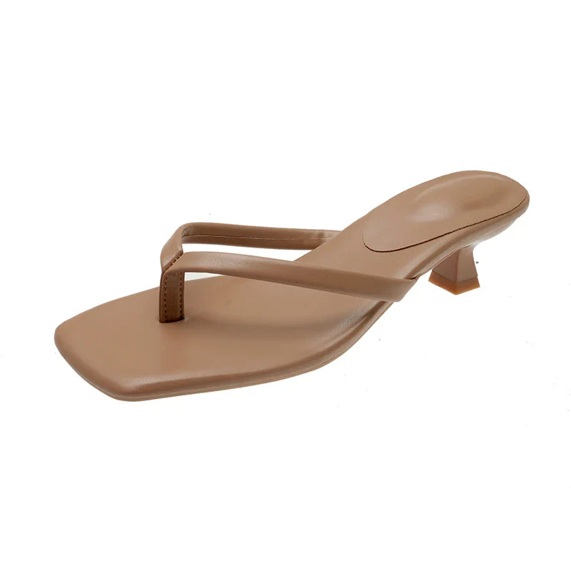 Design Clip Toe Slippers Comfort Low Heel