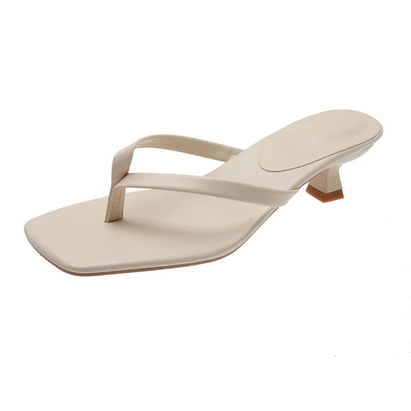 Design Clip Toe Slippers Comfort Low Heel