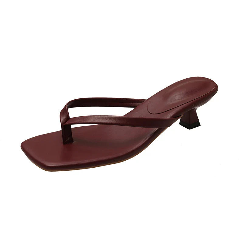 Design Clip Toe Slippers Comfort Low Heel