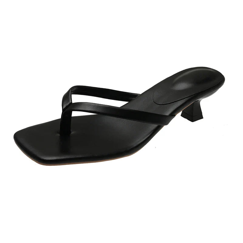 Design Clip Toe Slippers Comfort Low Heel