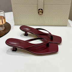 Design Clip Toe Slippers Comfort Low Heel
