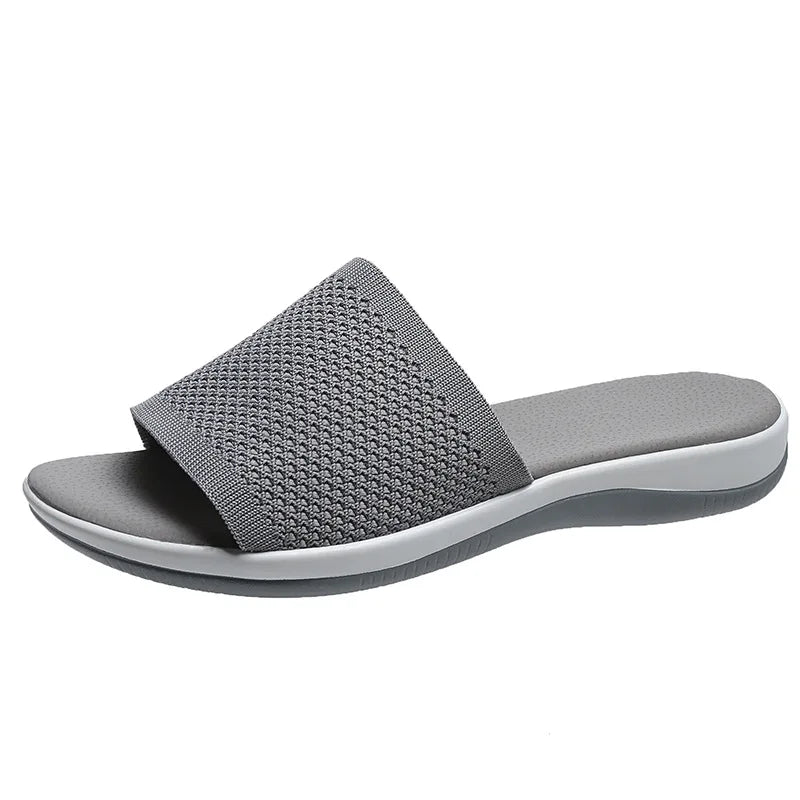 Elastic Force Slippers Sandals Roman Flat Slippers Casual Beach Indoor and Outdoor Shoes