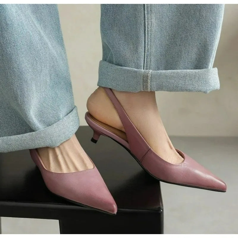 Breathable Pointed Toe Stiletto Heel
