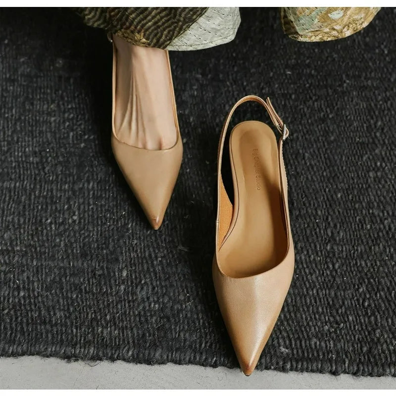 Breathable Pointed Toe Stiletto Heel