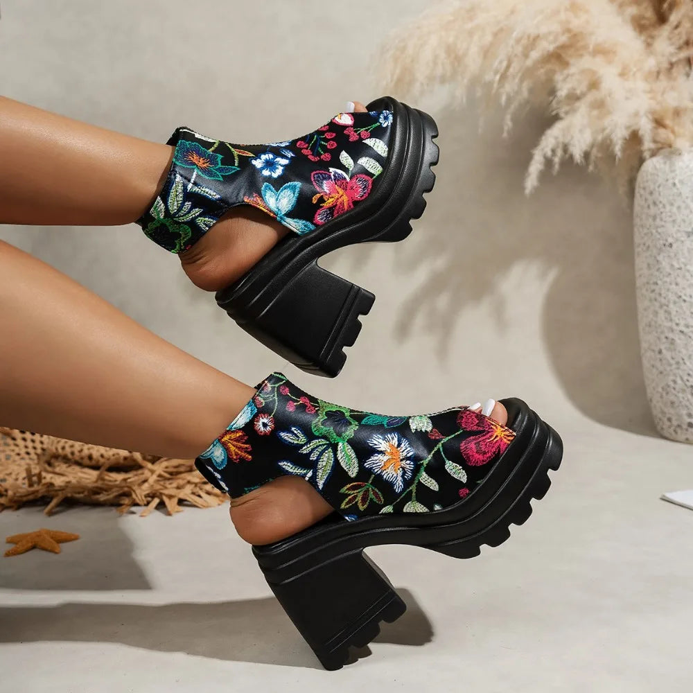 Fish Mouth Open Toe Light Banquet High Heel