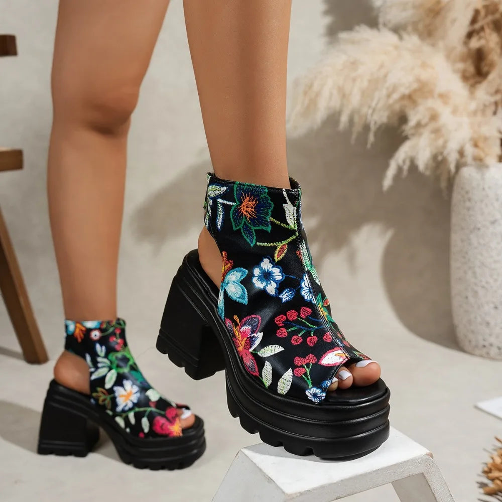 Fish Mouth Open Toe Light Banquet High Heel