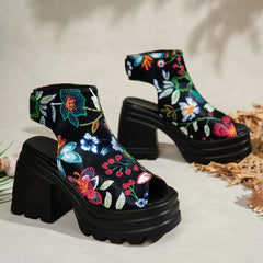 Fish Mouth Open Toe Light Banquet High Heel