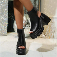 Fish Mouth Open Toe Light Banquet High Heel