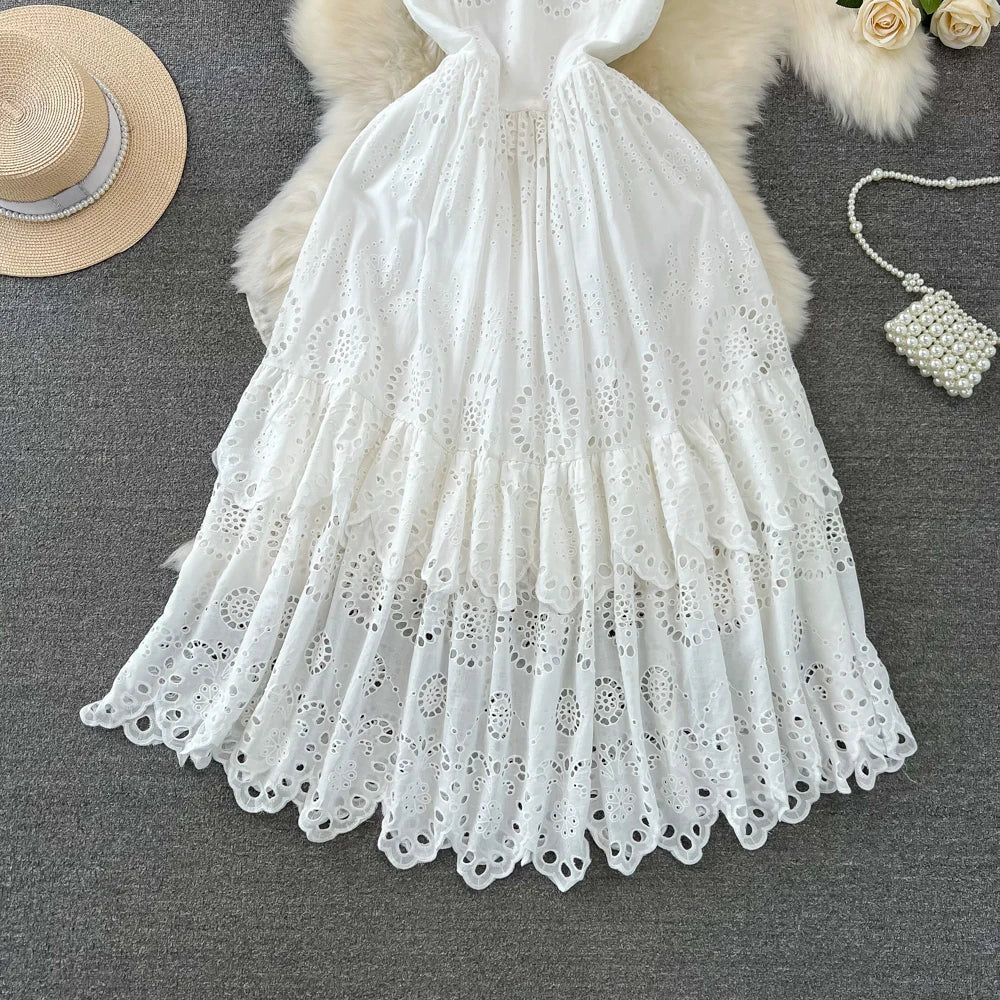 Summer Holiday Elegant Maxi Dresses for Women Spaghetti Strap