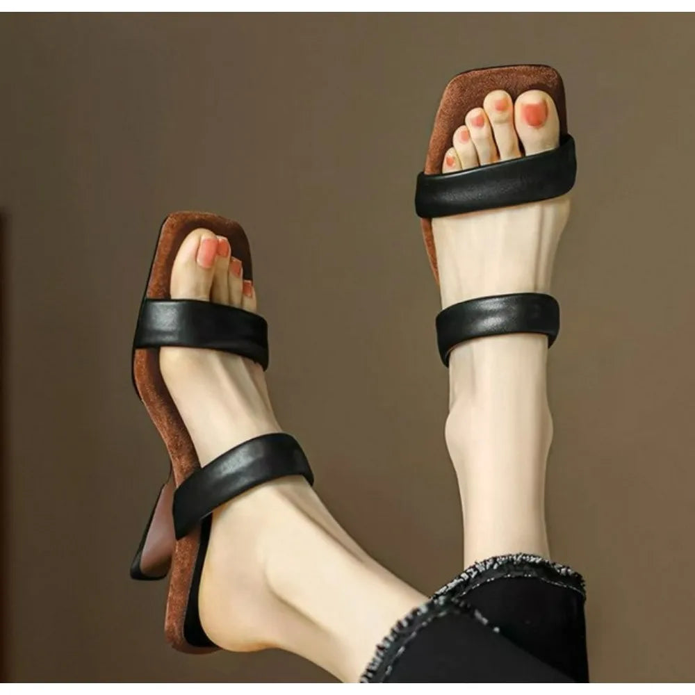 Outward Wear Temperament Open Toe with Skirt High Heel