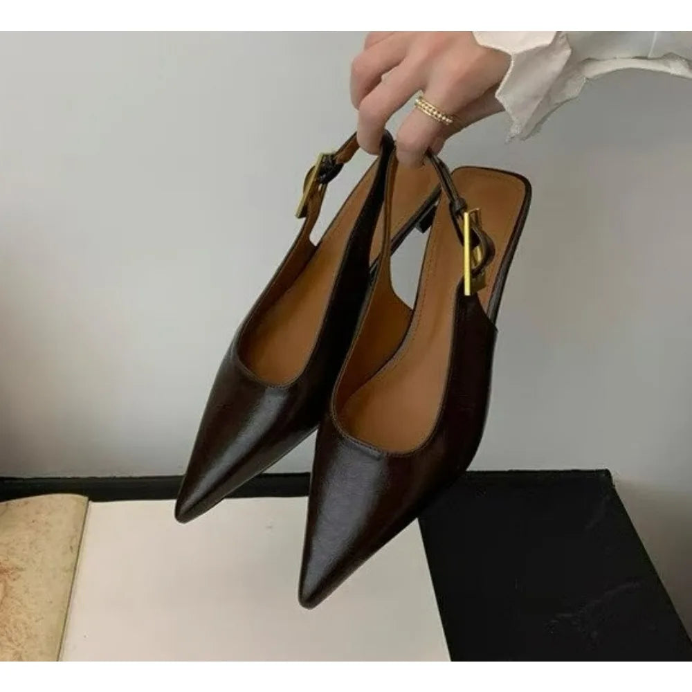 Pointed Toe Sandals Singbacks Mules Shoes